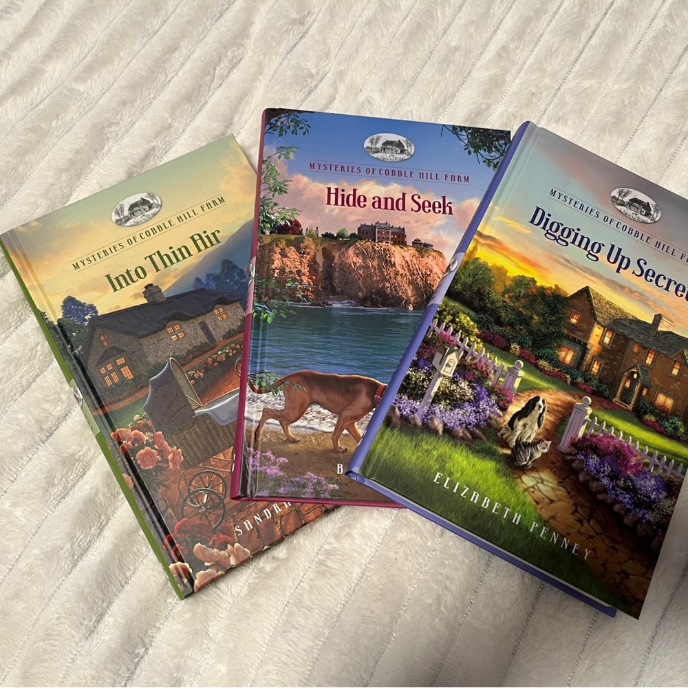 3 Mysteries of Cobble Hill Farm Lot Hardcover Books Christian Guideposts Mystery